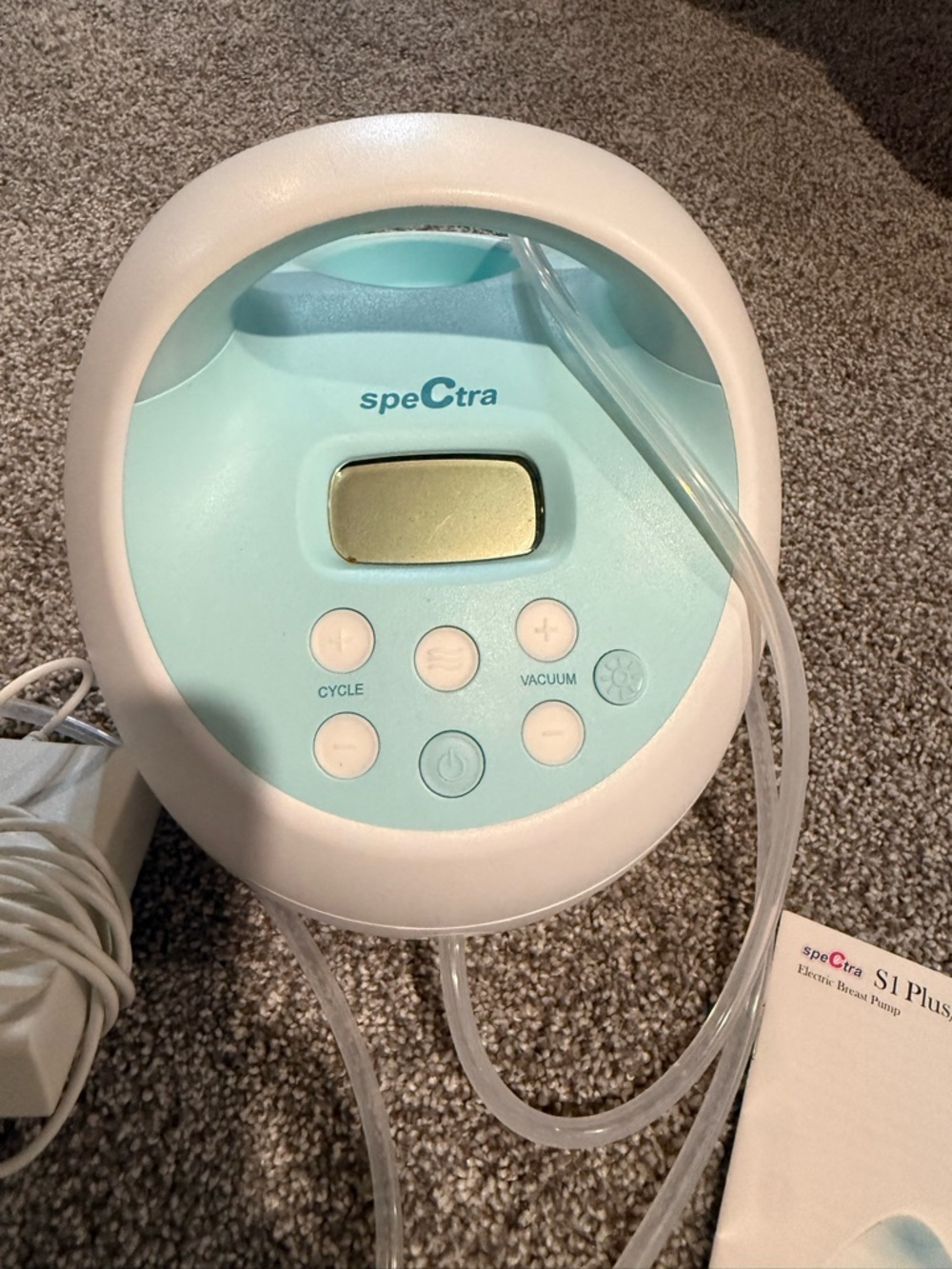 Spectra S1 Plus Electric Breast Pump - White & Mint - Picture 2 of 3